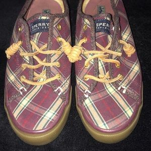 Speedy Top-Sider plaid loader slip on sneaker sz 9